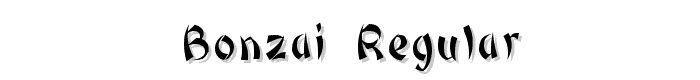 Bonzai Regular font